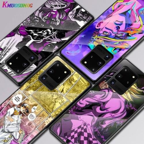 JoJo Bizarre Adventure For Samsung Galaxy S20 FE S10e S10 S9 S8 Ultra Plus Lite Plus 5G Tempered Glass Cover Phone Case
