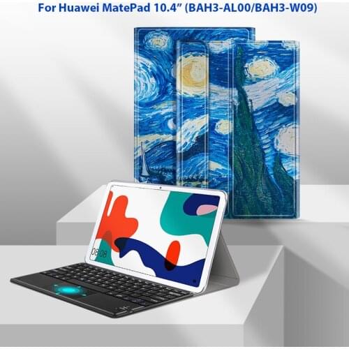 For Huawei MatePad 10.4 2020 Keyboard Case PU Leather Cover for Huawei BAH3-L09 BAH3-W09 BAH3-AL00 with Trackpad Tablet funda