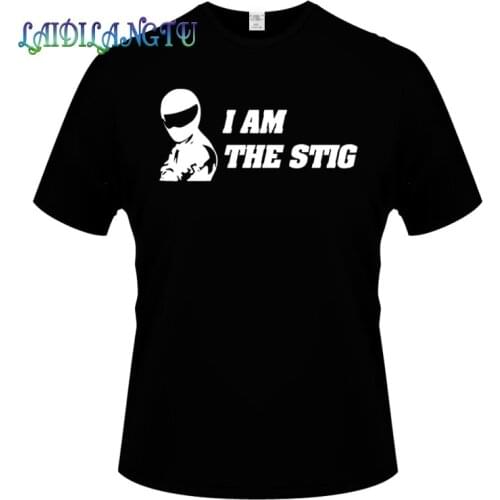 Mens t shirts top quality fashion I Am The Stig Men Solid Color Slim Fit Short Sleeve T Shirt Men Casual T-Shirts