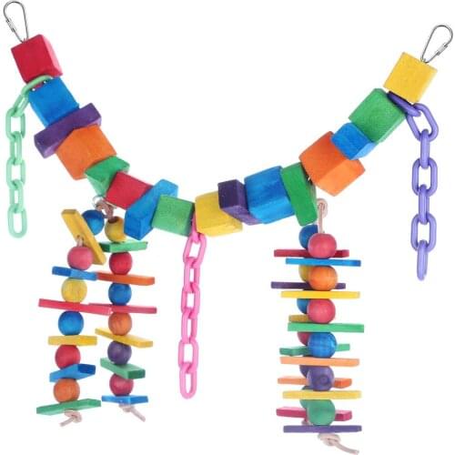 Parrot Toy, Colurful Rainbow Bridge, Chewing,Hanging Toy, Parrot Nest Suitable For A Wide Variety Of Large And Small Parro