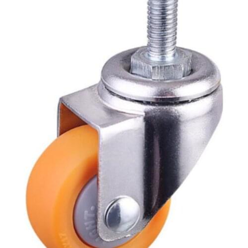 Stem Casters 1 Inch Nylon Swivel Castor Wheel for Shopping Trolleys M6 Thread Bolts Casters Office Chair Wheelchair Wheels
