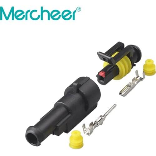 Kit 2 pin 1/2/3/4/5/6 pins Way AMP Super seal Waterproof Electrical Wire Connector Plug for car waterproof connector