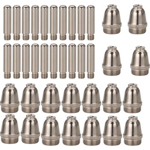 40Pcs Welding Accessories Plasma Plasma Cutter Cutting Machine Consumables Kit Welding Nozzle Accessories AG60 WSD60