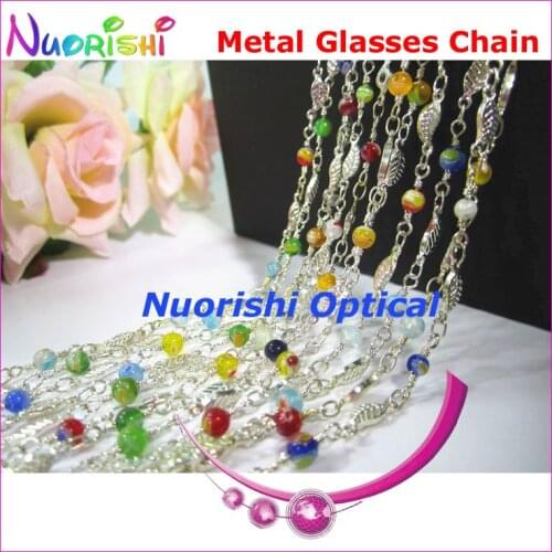 6pcs Beautiful Metal Sunglasses Eyewear Glasses Spectacle Sungass Eyeglasses Cord Chain Strap Lanyard free shipping L535