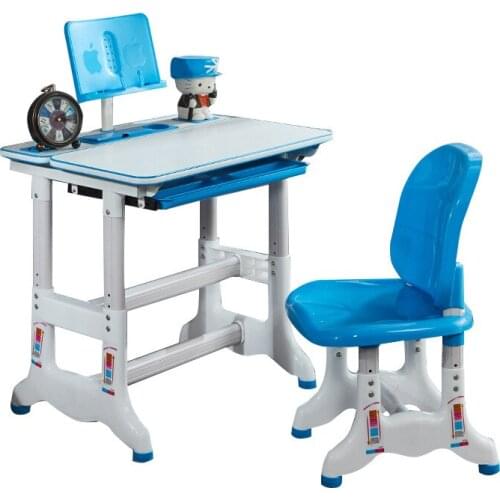 Lovely Children Study Table and Chair Set Multi-function Lifting Writing Desk Children Home Study Table and Chair Combination