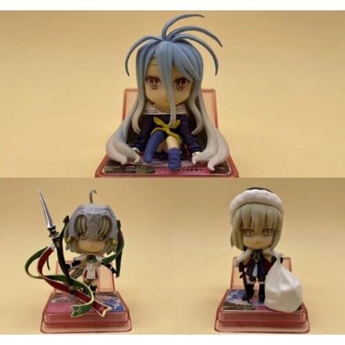 NO GAME NO LIFE Shiro Fate Stay Night Saber Christmas Jeanne d'Arc Super Sonico sexy girl Ver. Phone Holder PVC Action Figure