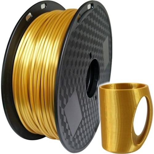 Silk PLA Gold 3D Printer Filament 1.75mm 250g/500g/1Kg Filaments Silky Shine 3D Pen Printing Materials Shiny Metallic Like Feel