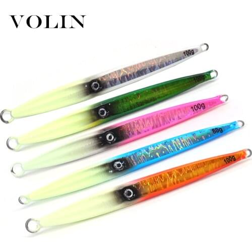 VOLIN 2020 NEW Model 1pc Metal Fishing Lure 40g 60g 80g 100g Hard Lure Fishing Metal Jig SaltWater Lead Lure
