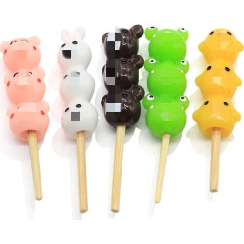 New Animal Rabbit Bear Pig Chicken Frog Resin Earring Charms For Keychain Pendant Jewlery Findings Floating Charm