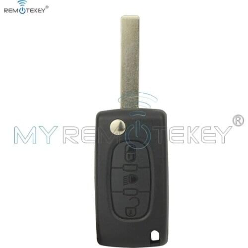 Remtekey CE0536 Flip remote key shell case for Citroen Peugeot HU83 3 button middle Light button