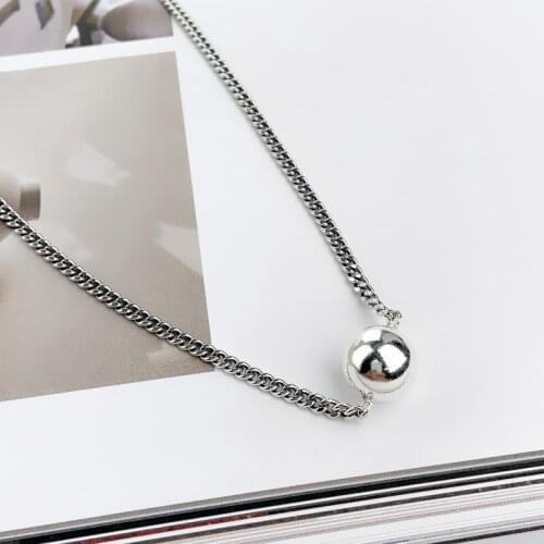 Small Round Beads 925 Sterling Silver Short Clavicle Chain Pendant Necklace For Women Men Simple Fashion Delicate Jewelry SN2238