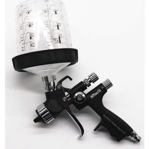 LVLP1.3mm spray gun air spray gun, automatic feed paint spray gun, automotive paint spray gun, with adapter and PPS gas tank