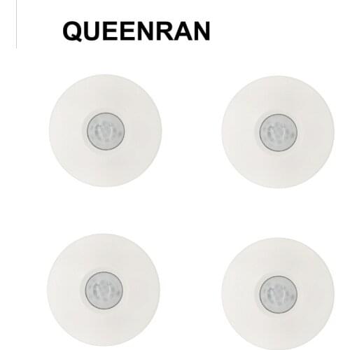 4pcs/lot Dual Tech Microwave Sensor Wired Pir Motion Sensor 360 Degree Ceiling Infrared Motion Detector For Home Security