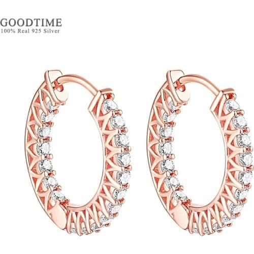 Luxury Rhinestone Earring For Women Pure 100% 925 Sterling Silver Zircon Earrings Trendy Bride Wedding Party Ear Jewelry