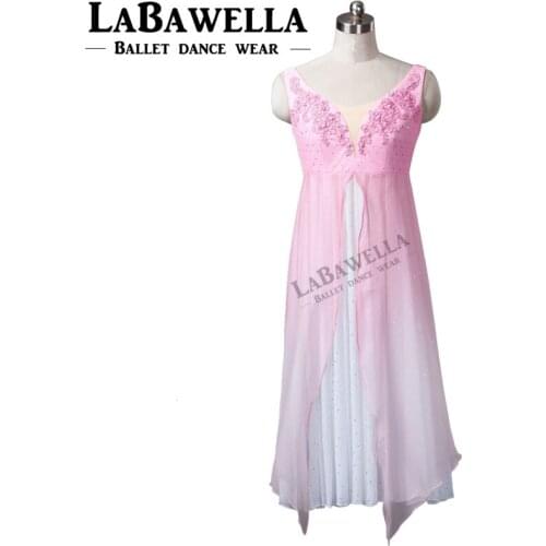 Girls Pink Le Corsaire YAGP Professional Romantic Ballerina Long Ballet Tutu Dress Skirts WomanBT9064