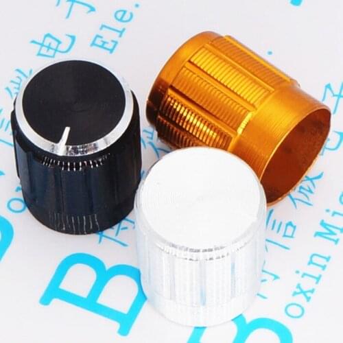 5Pcs Aluminum alloy potentiometer knob antiskid single double potentiometer special trumpet 15*17mm 15*17 knob