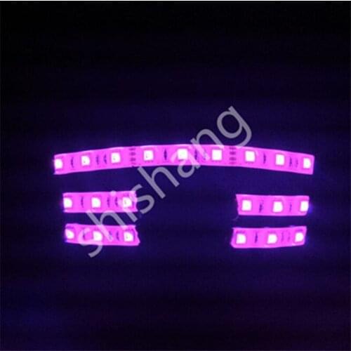 YJ601 Ballroom dance led light costumes luminous colorful rgb light glasses dj party bar club performance wears man stage show