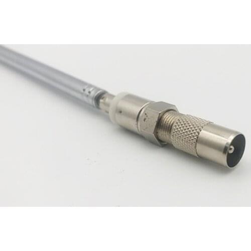 G5AA Telescopic Antenna Stretch Length 29.53'' w/ 3 Adapters F Plug Telescopic Antenna No Rust Anti-noise Anti-interference