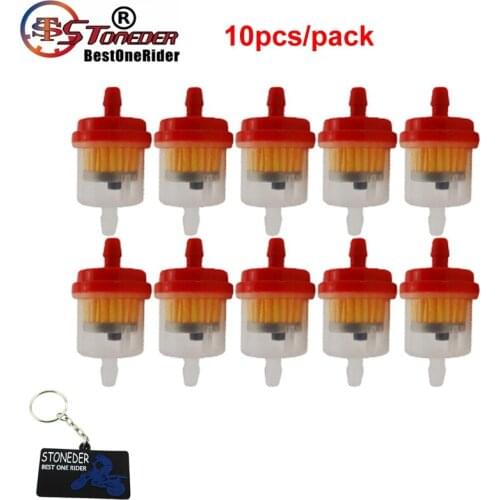 STONEDER 10x Petrol Gas Fuel Filter For ATV Quad 4 Wheeler Buggy Go Kart Snowmobile Pit Dirt Bike Motorcycler Motocross