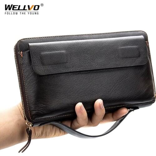 Мужские кожаные кошельки Wellvo China At AliExpress