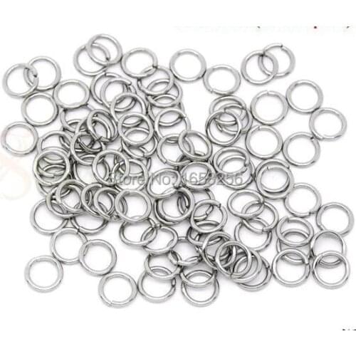 1*6mm Lot OF 1000pcs Strong Pure Stainless Steel Jump Ring Fit for DIY Necklace Bracelet