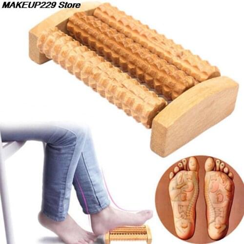 1pc Wooden Foot Massage Roller Massage Feet Plantar Fasciitis Roller Reflexology