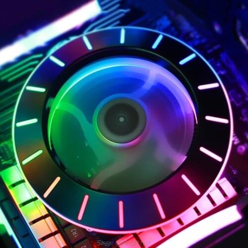 120MM 12V 3Pin 2000 RPM LED RGB Gaming CPU Fan Computer Cooler PC Radiator Colorful Light Desktop Cooling O16 20 Dropship