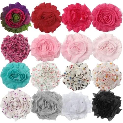 16pcs/lot DIY Vintage Flowers Multicolor Handmade Rose Sequin Blossom Artificial Rose 16 Colors