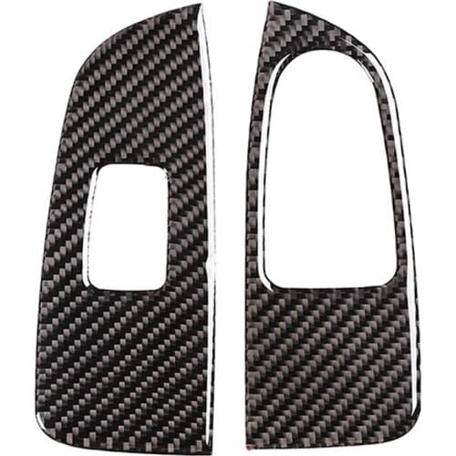 Car Carbon Fibler Window Lift Button Switch Cover Frame Trim for Mercedes Benz V-Class 2015-2020