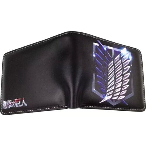Free Shipping Game Boy Color Attack On Titan Wallets PU Short Wallets Purse With Coin Pocket Card Holder