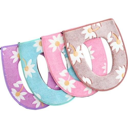 Universal Warm Soft Washable Flannel Toilet Seat Covers Mat Set Closestool Mat Seat Case WC Lid Cover Accessories For Home Decor