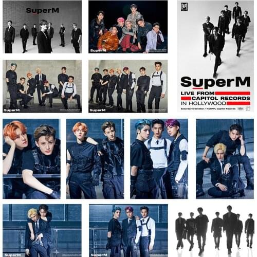 K-POP SUPER M SuperM (TAEMIN EXO NCT WAY V) SEOUL POP-UP OFFICIAL LIMITED PHOTO CARD 12pcs/set
