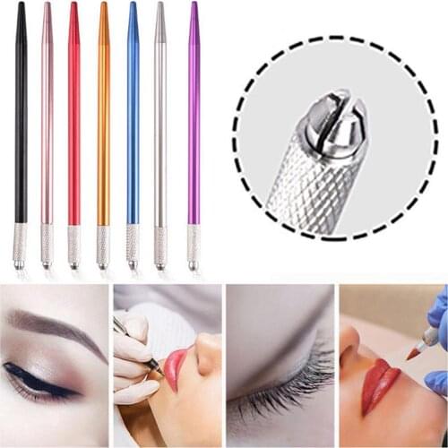 Needle Blade Permanent Makeup Embroidered Eyebrow Lips Pen Manual Tattoo Machine