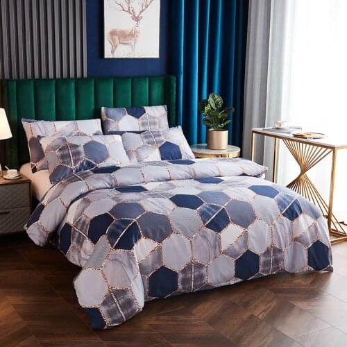LOVINSUNSHINE geometric duvet large marble pattern twin city mirror set high-end room bedroom bedding gold 220x240cm