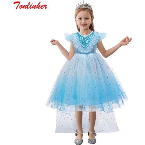Girls Costume Princess Snow Queen Dressing Up With Cape For Girl Carnival Fancy Party Dress Kids Dresses Child Clothing