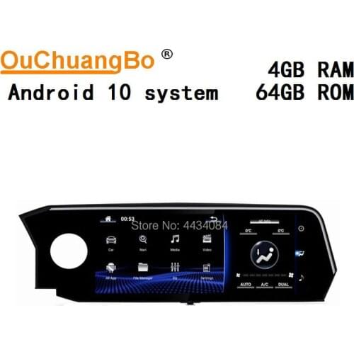 Ouchuangbo 12.3 Inch Android 10 Car Multimedia GPS Radio Stereo For Lexus ES ES300 ES250 ES350 2018 With 8 Core 64GB 1920*720