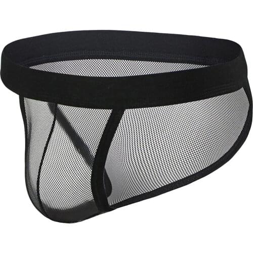 Men Sexy Seamless Underwear Pants Mens Ultra-thin Transparent Underpants Male Mid-rise Mesh Slips Homme Panties Bikini Briefs