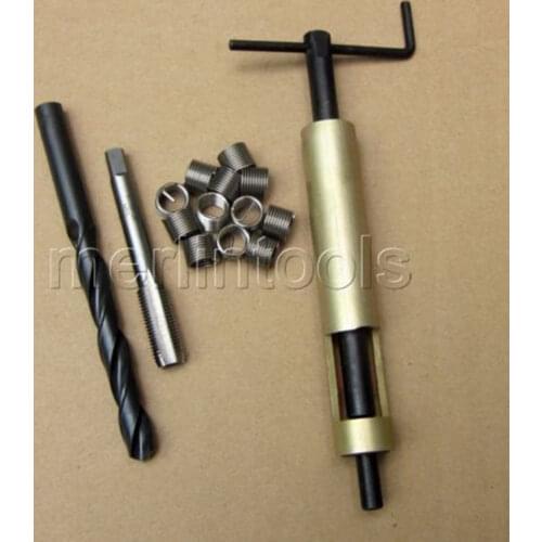 M18 x 1.5 Thread Repair Kit Tap and Drill bit Helicoil Insert Insertion tool