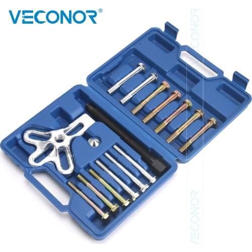 16pcs Harmonic Balancer Steering Wheel Puller Removal Automotive Tools Heavy Duty Crankshaft Gear Pullery Repair Kit