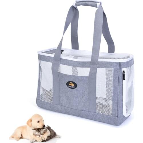 Cat Carriers Dog Carrier Portable Pet Carrier Breathable Mesh Carrier Bag for Small Medium Cats Dogs Puppies Collapsible Carrier