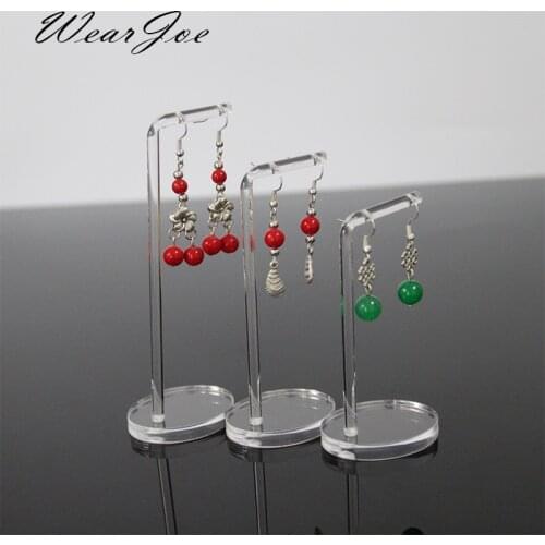 Portable Clear Acrylic Earrings Jewellery Store Display Stand Hanging Eardrop Ear Rings Jewelry Presenting Rack Holder Organizer
