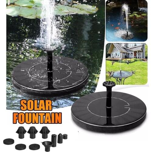 1W Garden Solar Water Fountain Pool Pond Waterfall Fountain Outdoor Decora Panel Bird Bath Floating Water Fountain Pump-Fountain