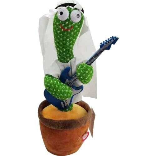 Dancing cactus talking cactus Stuffed Plush Toy Electronic toy with song plush cactus potted toy Early Education Toy For kids