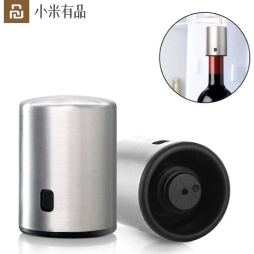Circle Joy Smart Wine Bottle Stopper Stainless Steel Vacuum Seal Protector Champagne Cork Bottle Stopper From Xiaomi Youpin