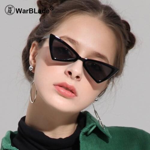 Vintage Women Sunglasses Triangle Black Ladies Sunglass Retro Red Color Eyewear Gradient Lens Glasses 2018 New Fashion