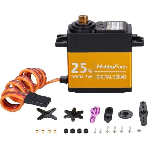 Waterproof HF-S2218/HF-S2225 20KG 25KG 6.0-7.4V High Speed Metal Gear Digital Servo For 1/8 1/10 Baja Robots Climbing Cars