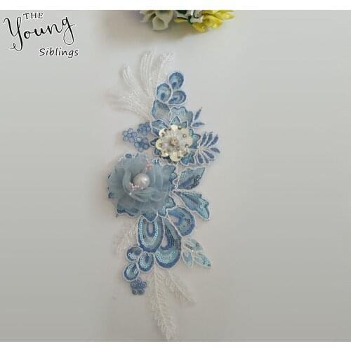 New arrive Embroidery Lace Collar Neckline Applique Sequin Sewing Fabric ABS pearl DIY Clothing Decorate Accessories 1pcs sell