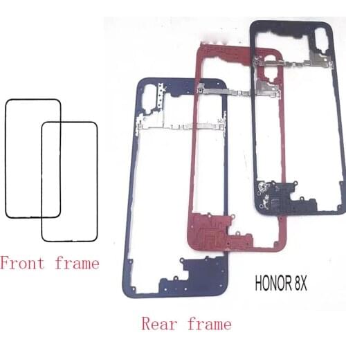 Repair Spare Parts For Huawei Honor 8X Back Bezel LCD Supporting Middle Frame Front Plate Housing Faceplate Bezel Front Frame