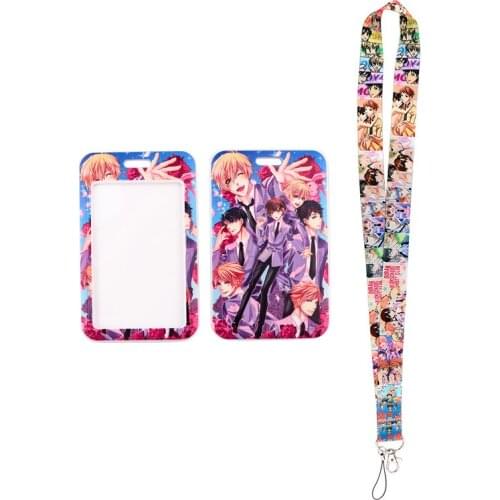 24pcs/lot MD694 DMLSKY Anime School Card Holder ID Holder Bus Card Holder Staff Card With Lanyard