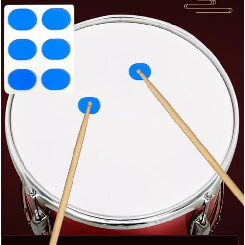 3.3*2.6*0.3cm 6Pcs/Set High-quality Transparent Drum Damper Gel Pads Sticky Silicon Gel Drum Mute Pads For Drum Set Players